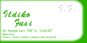 ildiko fusi business card